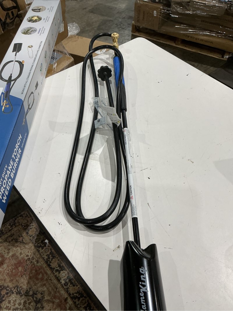 Condition photo showing Good Condition for flame king propane torch kit heavy duty weed burner 500,000 btu with 10-ft hose, 39 inches long for weed burning, melting ice and snow, and roofing