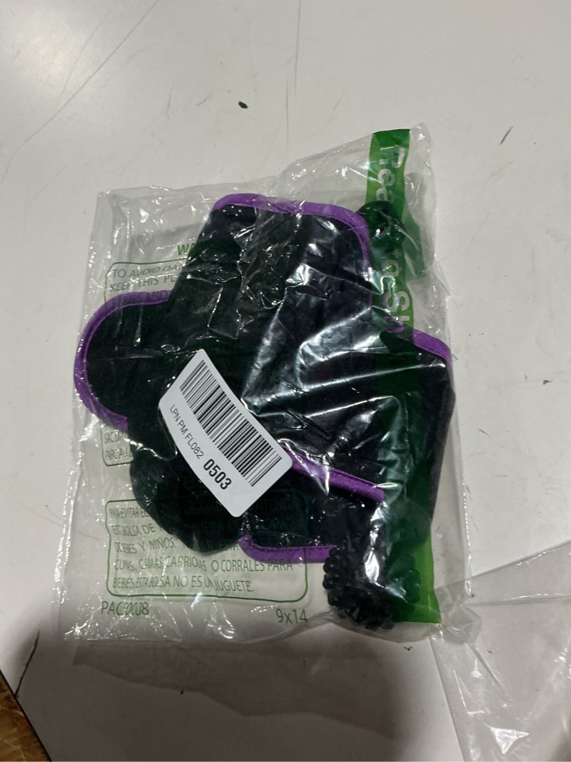 Condition photo showing As Is for plantar fasciitis night splint sock with massage ball for tension relief, alleviate pain from plantar fasciitis, arch pain, heel spur, foot-drop and achilles tendonitis, soft and comfortable foot brace for men and women, small-purple
