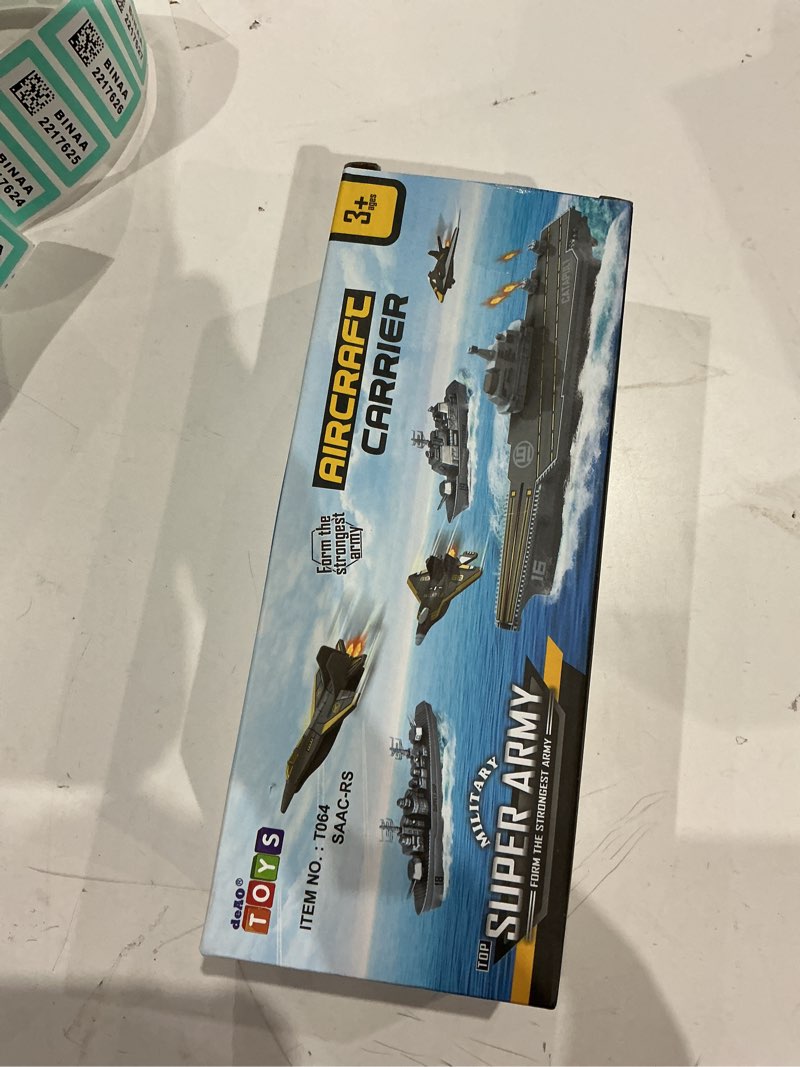 Condition photo showing Good Condition for deao aircraft carrier toy military naval ship play set with small scale planes toy, supply ship,great battleship toys army men toys for boys girls kids