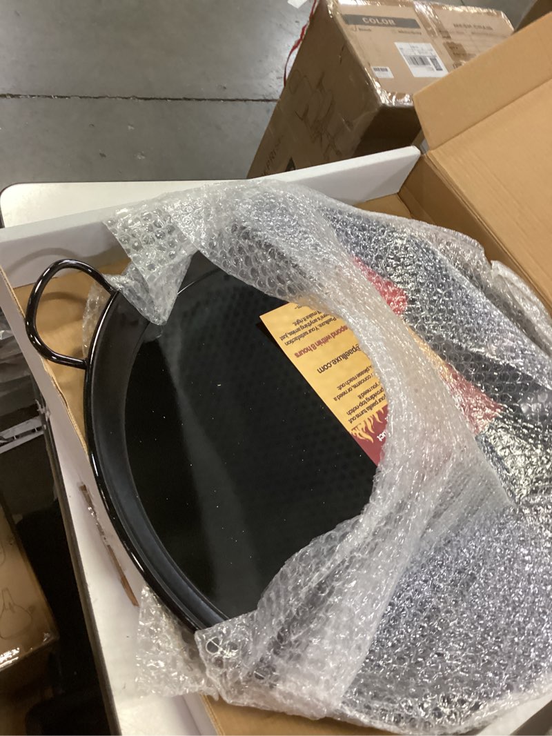 Condition photo showing New/Like New for Paella Pan – Enamelled, No-Rust Steel Skillet – Easy-to-Clean Pan for Propane & Gas Burners – Indoor & Outdoor Cooking Cacerola Paellera Sarten – 13 Inch, for 6 Servings