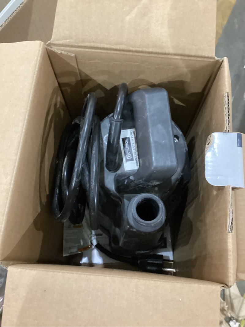 Condition photo showing As Is for utilitech 0.167-hp thermoplastic submersible utility pump