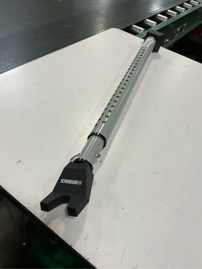 Condition photo showing As Is for brinks door security bar - adjustable brinks door security bar for travel, school, dorm and home - door jammer for hinged doors and sliding door security – silver 1 pack silver