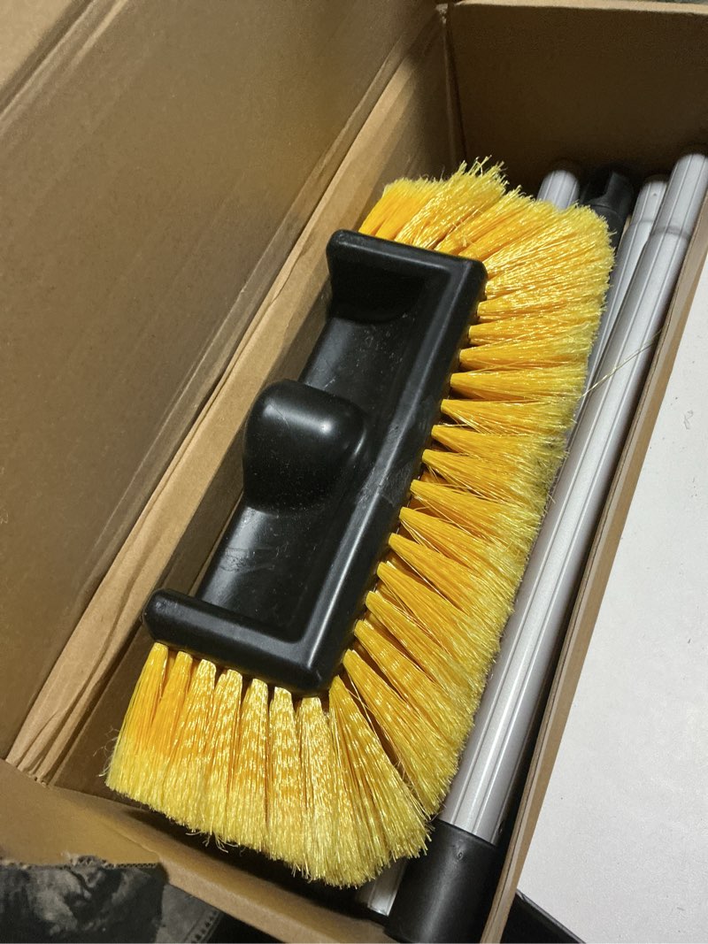Condition photo showing As Is for ordenado 62" car wash brush with long handle, soft bristle car cleaning brush supplies, snow brushes for washing exterior, cars washing brushes scratch-free wash mop kit, universal for rv truck suv yellow
