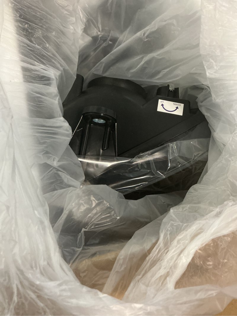 Condition photo showing New/Like New for headlight assembly compatible with 2008-2010 dodge grand caravan 08 09 10 grand caravan headlamp replacement driver and passenger side (black housing amber reflector)