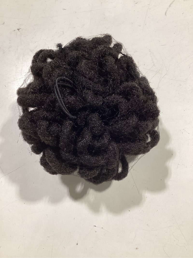 Condition photo showing Good Condition for yinmei baibian dreadlocks bun afro puff drawstring ponytail hair chignon nu locs braids buns hairpiece synthetic clip in hair extensions for black women(2#) 2.5 inch (pack of 1) 2#