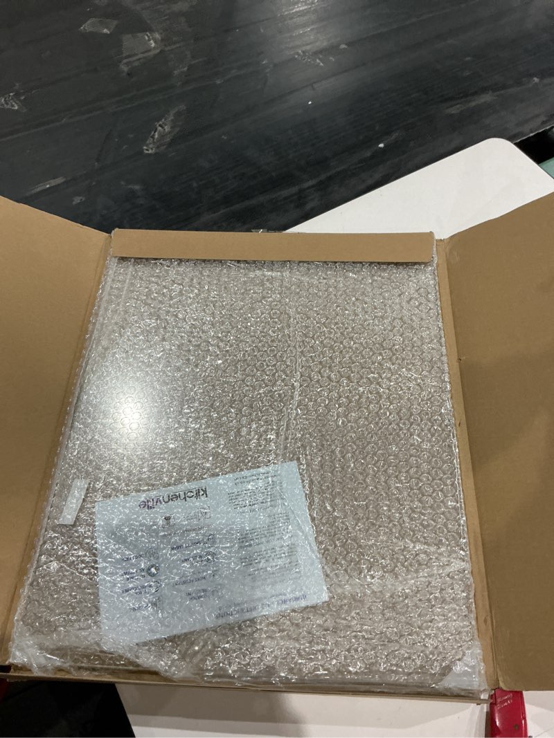 Condition photo showing New/Like New for tempered glass cutting board – 16"x20" clear kitchen counter protector, heat & scratch resistant, non-slip feet - large transparent 20"l x 16"w