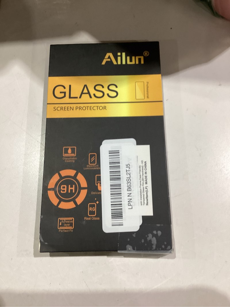 Condition photo showing As Is for Ailun 3 Pack Screen Protector for iPhone 15 Pro [6.1 inch] + 3 Pack Camera Lens Protector with Installation Frame,Case Friendly Tempered Glass Film,[9H Hardness] - HD