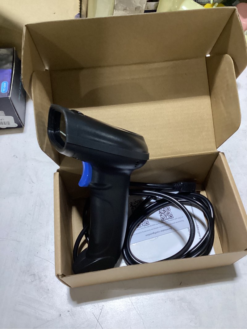Condition photo showing New/Like New for bluetooth 1d&2d barcode scanner, 3-in-1 bluetooth & usb wired & 2.4g wireless qr barcode reader, pdf417 data matrix handheld bar code scanner work with windows, android, ios (tm-10b) blue 2d wireless barcode scanner