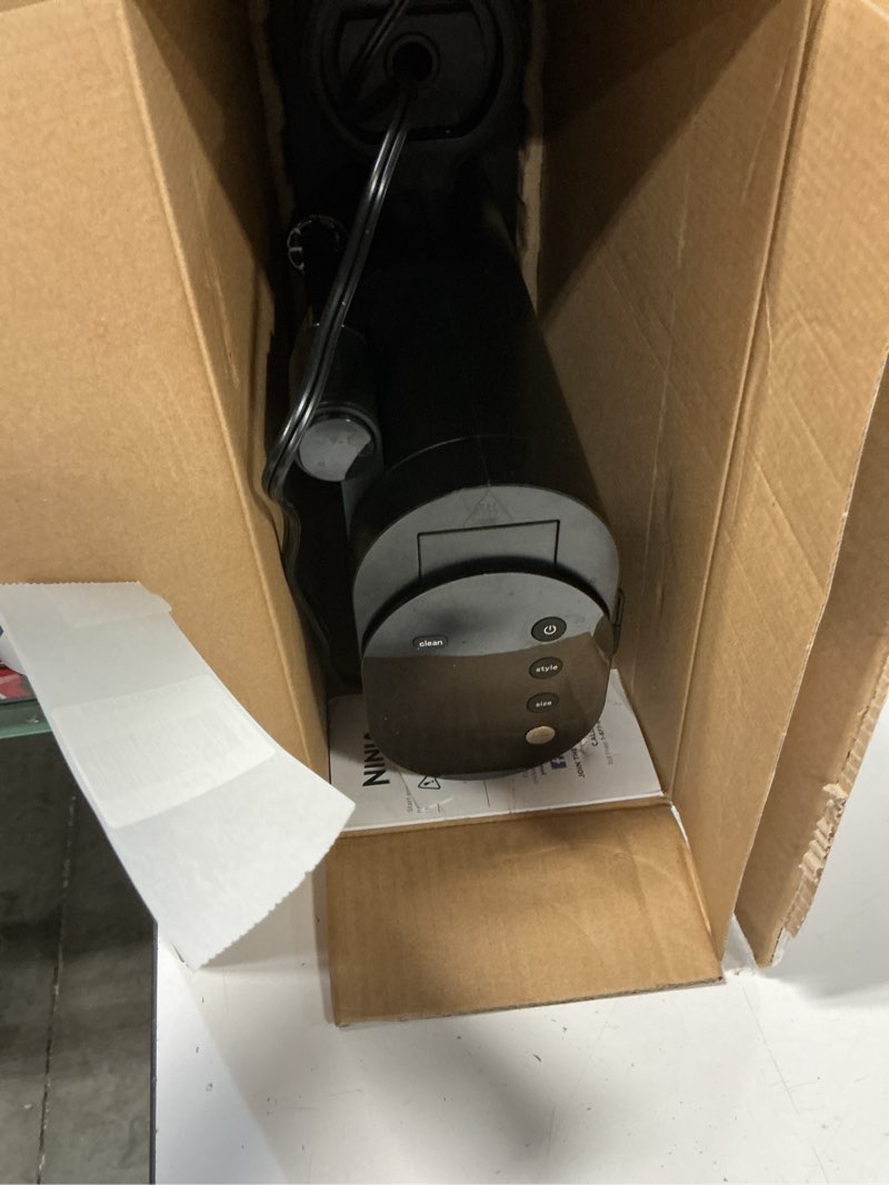 Condition photo showing As Is for ninja | coffee maker | single serve |brew with coffee pods & grounds| compatible with k-cup coffee pods | 4 brew styles, up to 24oz cup sizes & 56oz removable reservoir | black | pb051 standard black