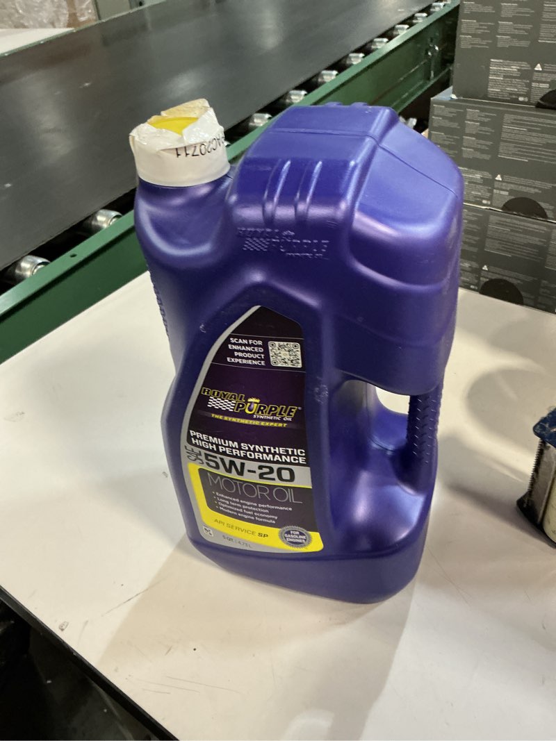 Condition photo showing New/Like New for Royal Purple 51520 API-Licensed SAE 5W-20 High Performance Synthetic Motor Oil - 5 Quart, (Model: ROY51520) Pack of 1 5 Quart 5W-20
