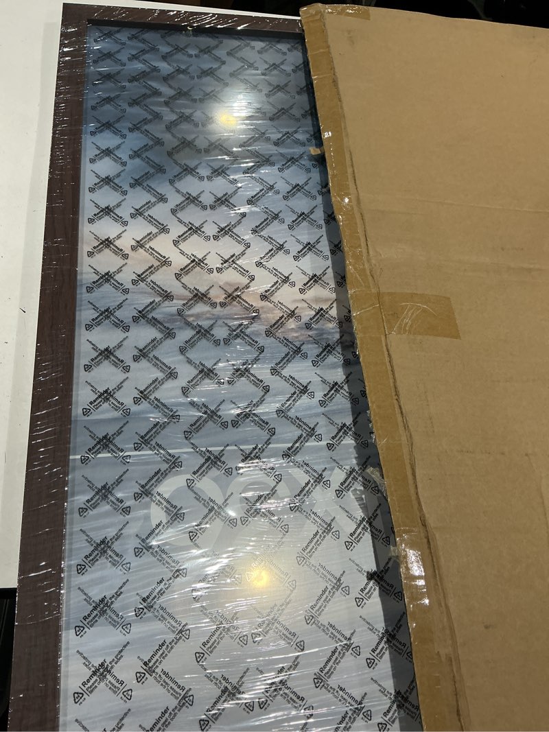 Condition photo showing Good Condition for 24x36 poster frame walnut woodgrain, poster frames 24 x 36 inches or 24x36 picture frames with hd plexiglass durable and scratch-proof for horizontal or vertical wall mounting, 1 pack walnut woodgrain 24x36