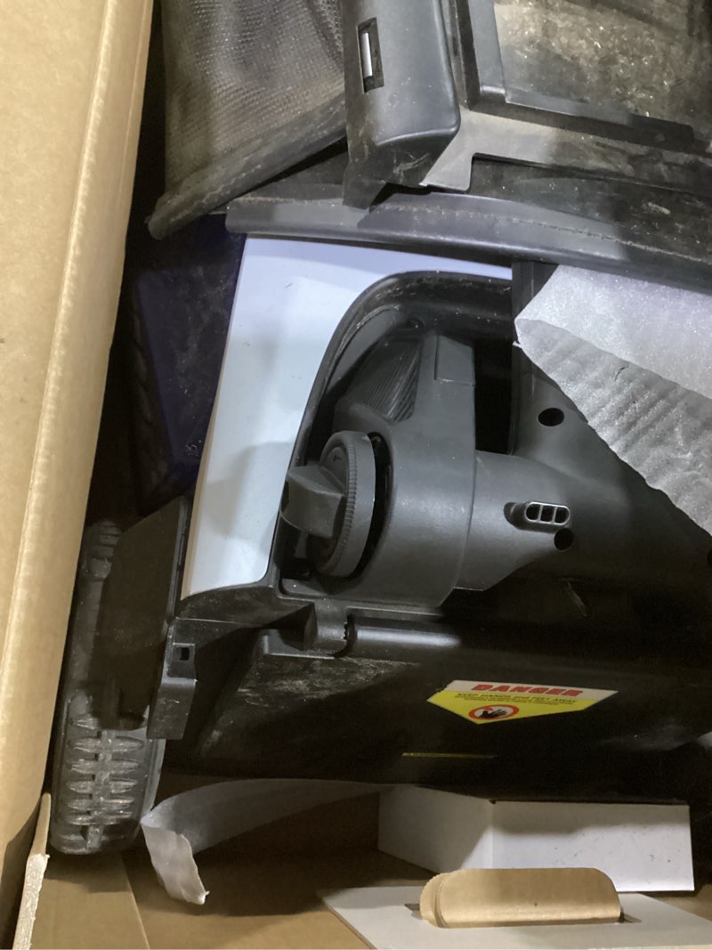Condition photo showing As Is for similar litheli(2x20v) brushless lawn mower for garden yards, lightweight cordless lawn mower battery powered
