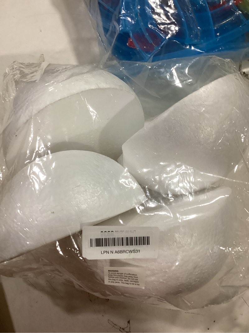 Condition photo showing Good Condition for 8" Craft Foam Half Ball - Smooth Half Foam Polystyrene Balls for Craft and Project, Pack of 4 8" Half Foam Ball