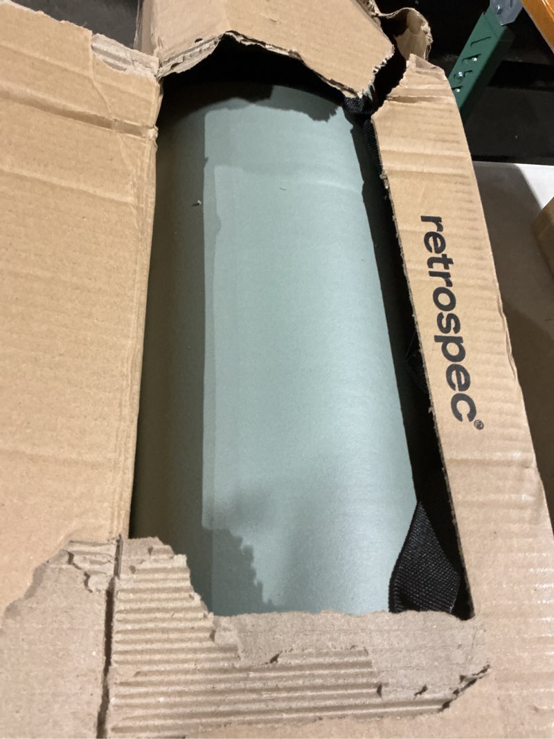 Condition photo showing As Is for retrospec solana yoga mat thick 1/2in non-slip workout mat with nylon strap - 72x24in exercise mat for pilates, stretching & fitness - bpa free, easy clean