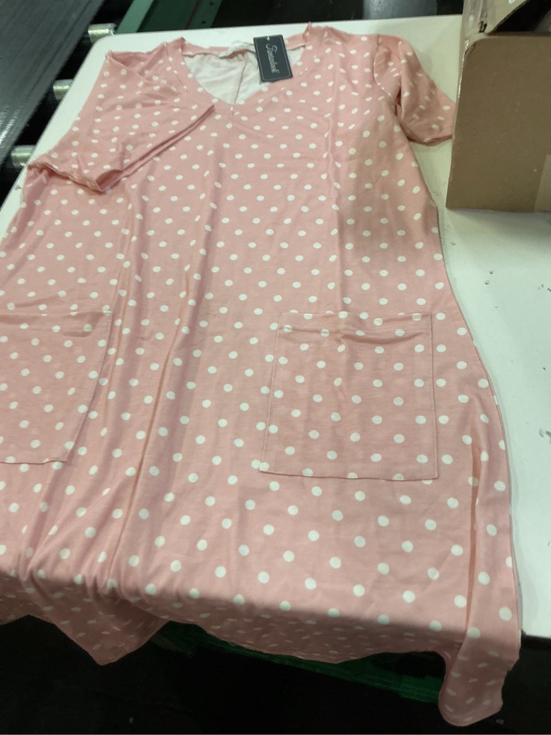 Condition photo showing Good Condition for fantaslook summer dresses for women v neck short sleeve casual t shirt dress beach sundresses with pockets