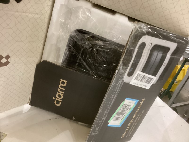 Condition photo showing New/Like New for CIARRA 8-in-1 Air Fryer Steam Oven Countertop, 13QT Mini Toaster Oven with Steam, Rapid Steam, Air Fry, Vapor Bake, Steam Clean, Bake, Dried, Ferment, White 13QT-White