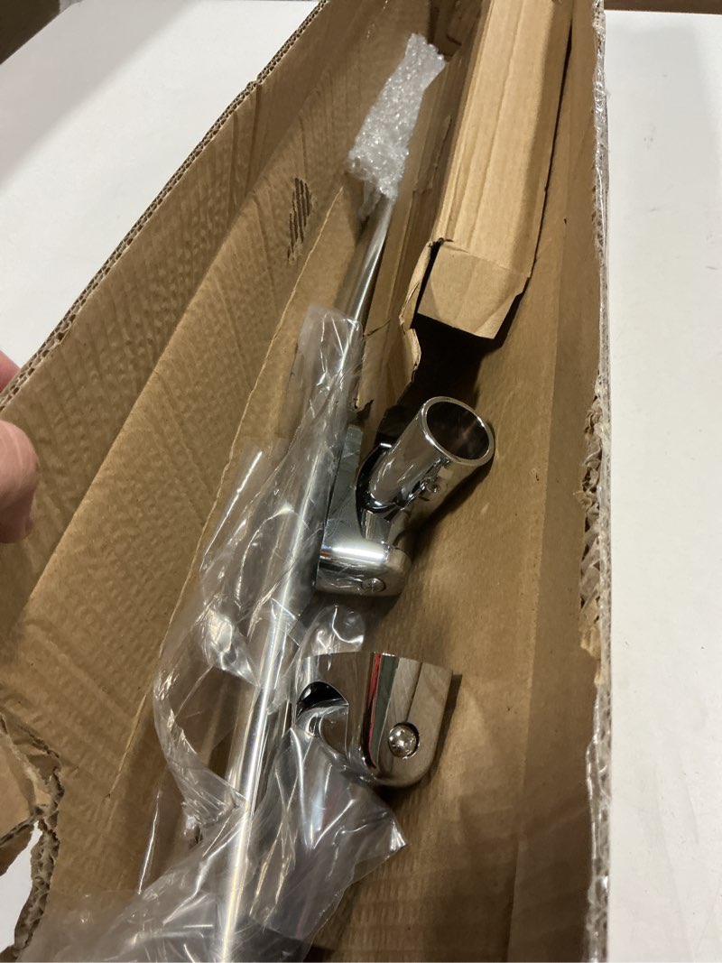 Condition photo showing New/Like New for Adjustable 30-45 inches Curved Shower Curtain Rod, Premium Stainless Steel Rustproof Shower Rod for Bathroom, Need to Drill, Silver Silver 30-45 inches