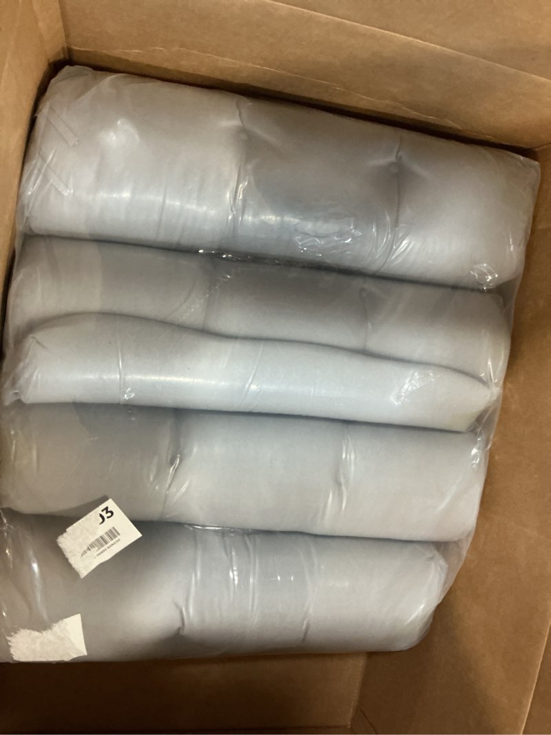 Condition photo showing Good Condition for sintuff 4 pcs 44 x 21 x 4 outdoor chair cushion patio chair cushions seat/back tufted pillow with ties water resistant replacement indoor patio furniture outdoor furniture (solid color,light gray) solid color light gray 4