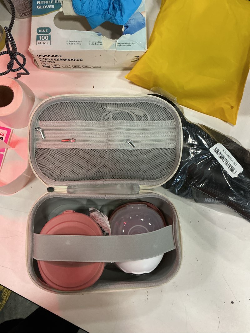 Condition photo showing Good Condition for hands free breast pump comfortable, painless strong suction power rechargeable electric breast pump smart app wearable pump leakproof 4 modes levels wireless pump for driving office yoga sleeping white
