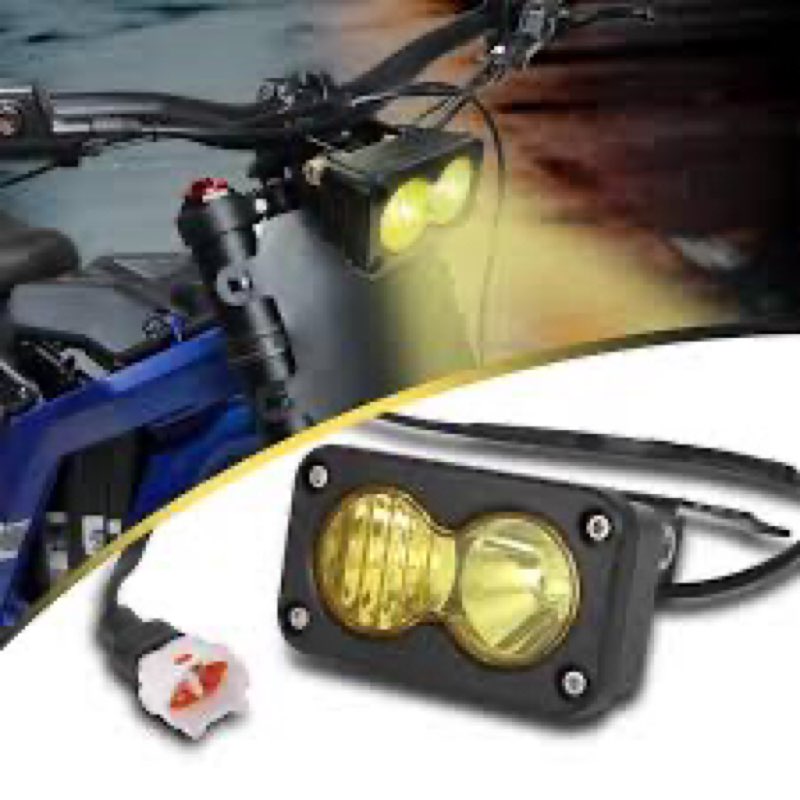 Motoparty Headlight Kit for Sur-Ron Segway X260, Yellow 6000-6500K Spot/Flood Light Pods Combo Kit, 