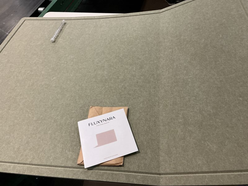 Condition photo showing Good Condition for fluxynara 47.2" x 35.4" large bulletin board, sage | cork board alternative with 24 removable adhesive tabs, foldable felt pin board for home, office, classroom & dorm sage large-47.2" x 35.4"