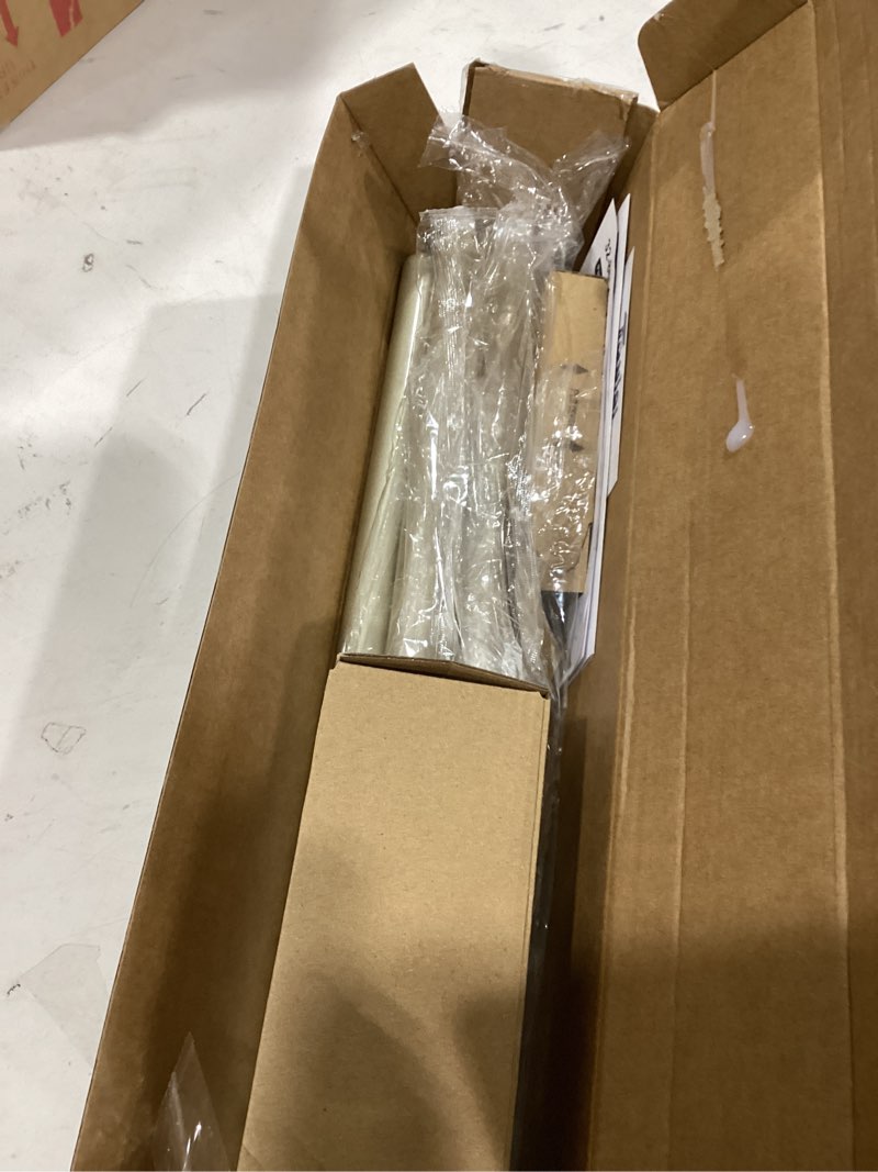 Condition photo showing As Is for tonial curtain rods for windows 48 to 84 inch, telescoping splicing 3/4 single rods for windows decorative drapery rod 32 to 86 (2.6-7.2ft) with acrylic diamond finial, champagne gold champagne gold 32-86"