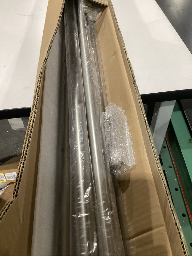 Condition photo showing Good Condition for 1 1/8 Inch Diameter Curtain Rods 144 to 240 Inches(12-20ft), Telescoping Heavy Duty Large Drapery Rod with Adjustable Aluminum Alloy Bracket, Solid End Caps for Windows Decoration, Brushed Nickel Brushed Nickel 144"-240"