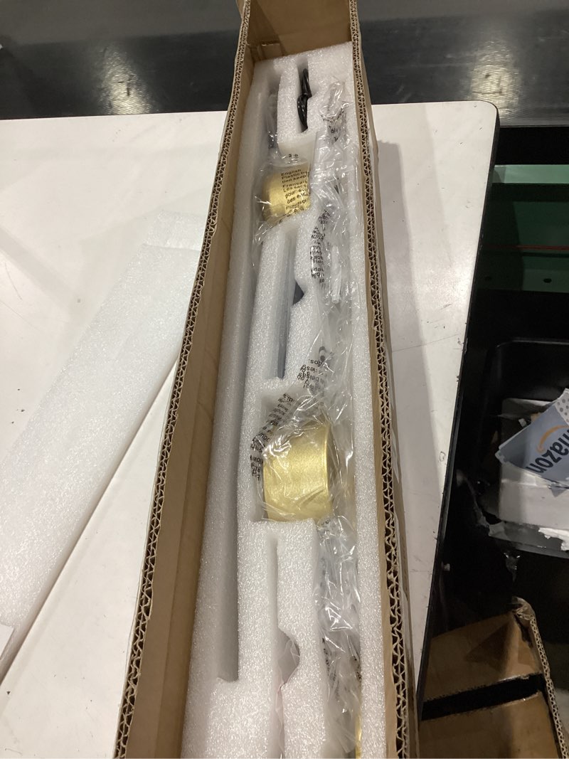 Condition photo showing Good Condition for motion sensor battery operated wall sconce set of two - modern rechargeable wireless wall lights with remote control, dimmable, 3000k/4000k/6000k, timer for living room, hallway,23.6 inch, gold gold 23.6 inch