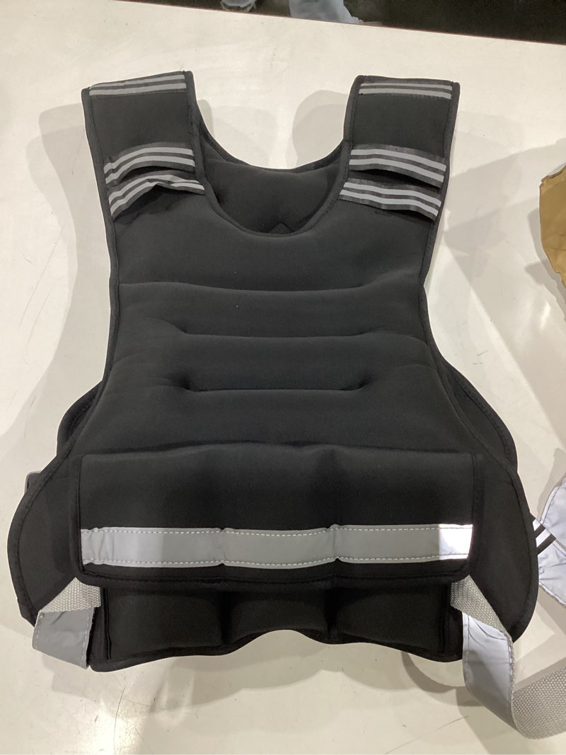 Condition photo showing New/Like New for fuff weighted vest woman, 4-10/11-20/20-32 lb adjustable weight vest for women men, female strength training body vest for walking exercise running workout black 20-32 lb
