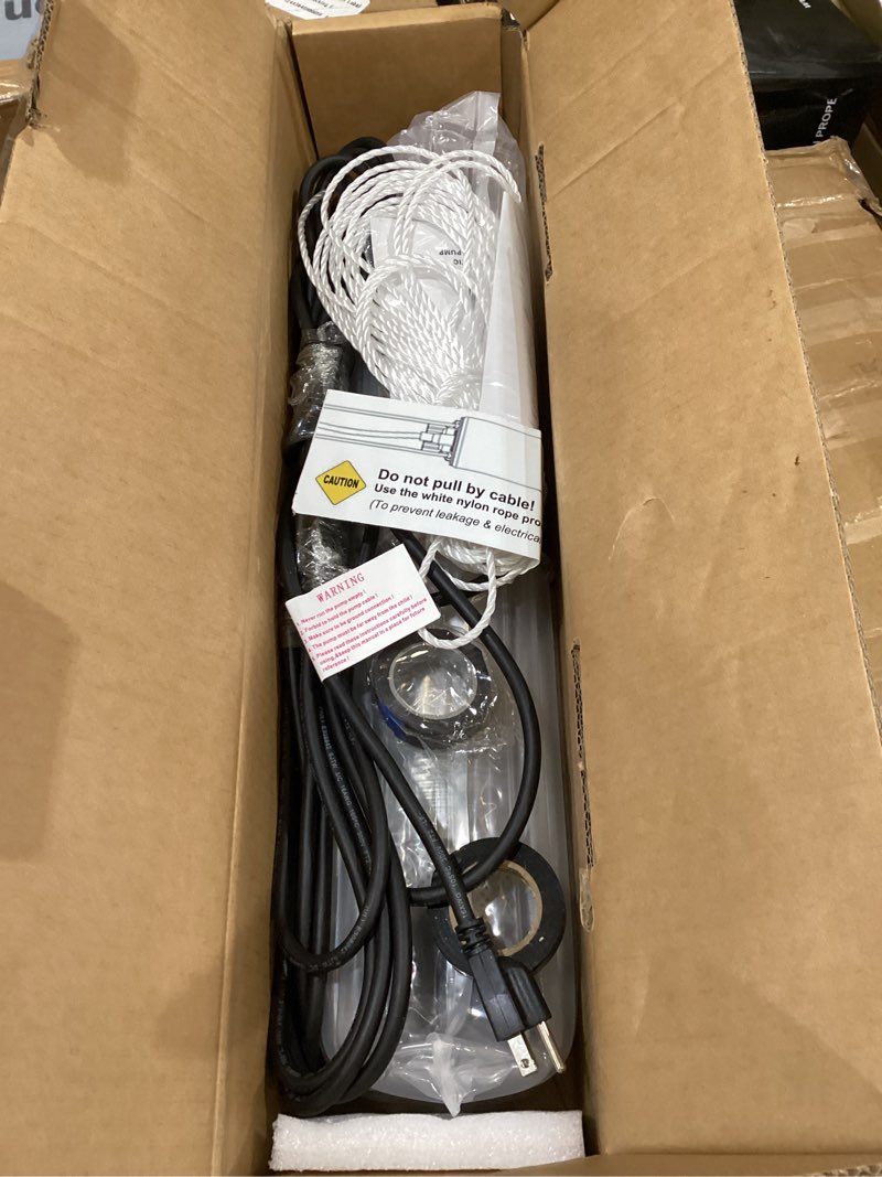 Condition photo showing Good Condition for septic tank pump 4" submersible effluent cistern deep well pump with clog-resistant bottom suction 33ft ul cord stainless steel for irrigation 26gpm 138ft head 1/2hp 115v(3-year warranty)
