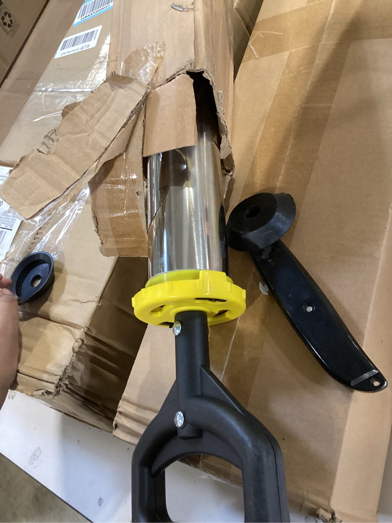 Condition photo showing Good Condition for stainless steel cement mortar grouting gun, reusable caulk gun grout gun with 5 nozzles, caulking tools perfect for grouting, sealing, and joint filling