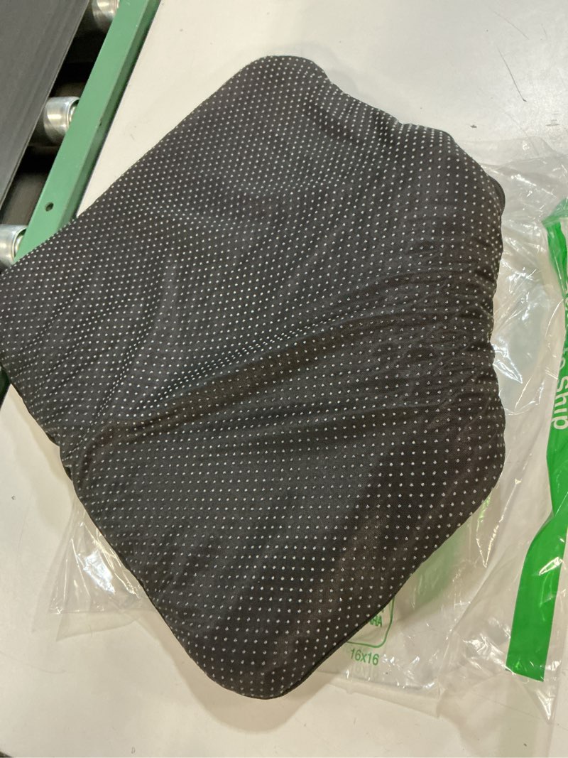 Condition photo showing As Is for wedge car seat cushion for better visibility & sciatica pain relief - high density memory foam, non-slip ergonomic car seat cushion for driving, universal fit for car, suv,truck & tractor black