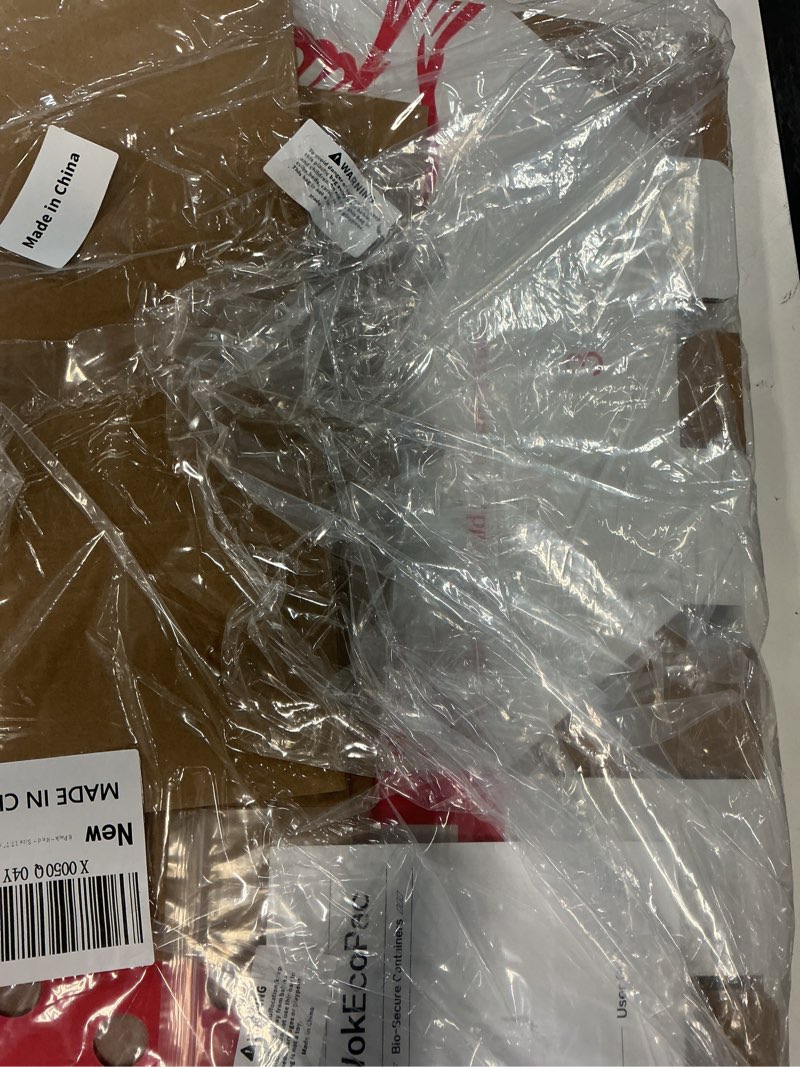 Condition photo showing Good Condition for 6 pack poultry shipping boxes, live bird shipping boxes, poultry carrier crate has ventilation openings, portable bird travel bag, for poultry chicken bird duck - size 17.7" x 7.8" x 11.8" red 6 pack