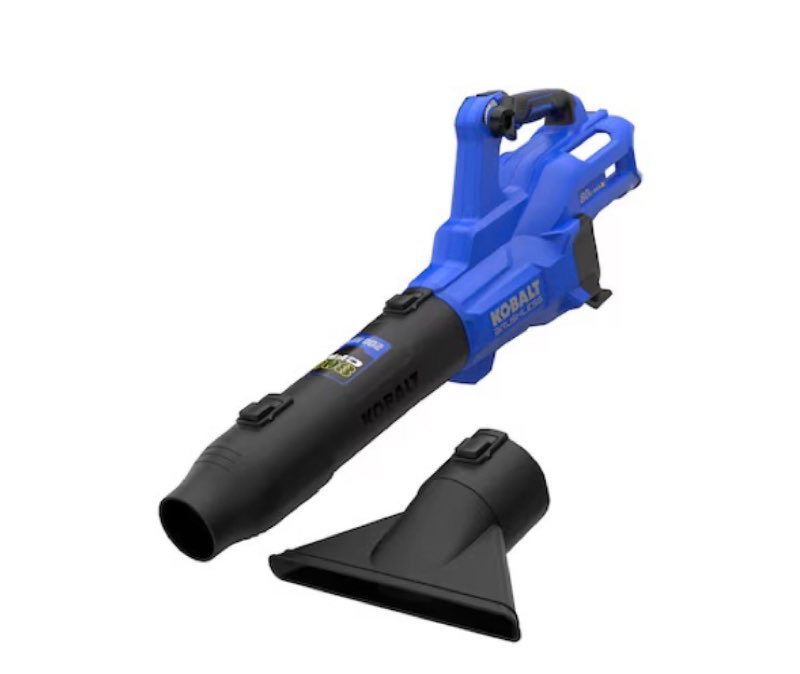 kobalt 80-volt 800-cfm 200-mph battery handheld leaf blower battery not included charger not included