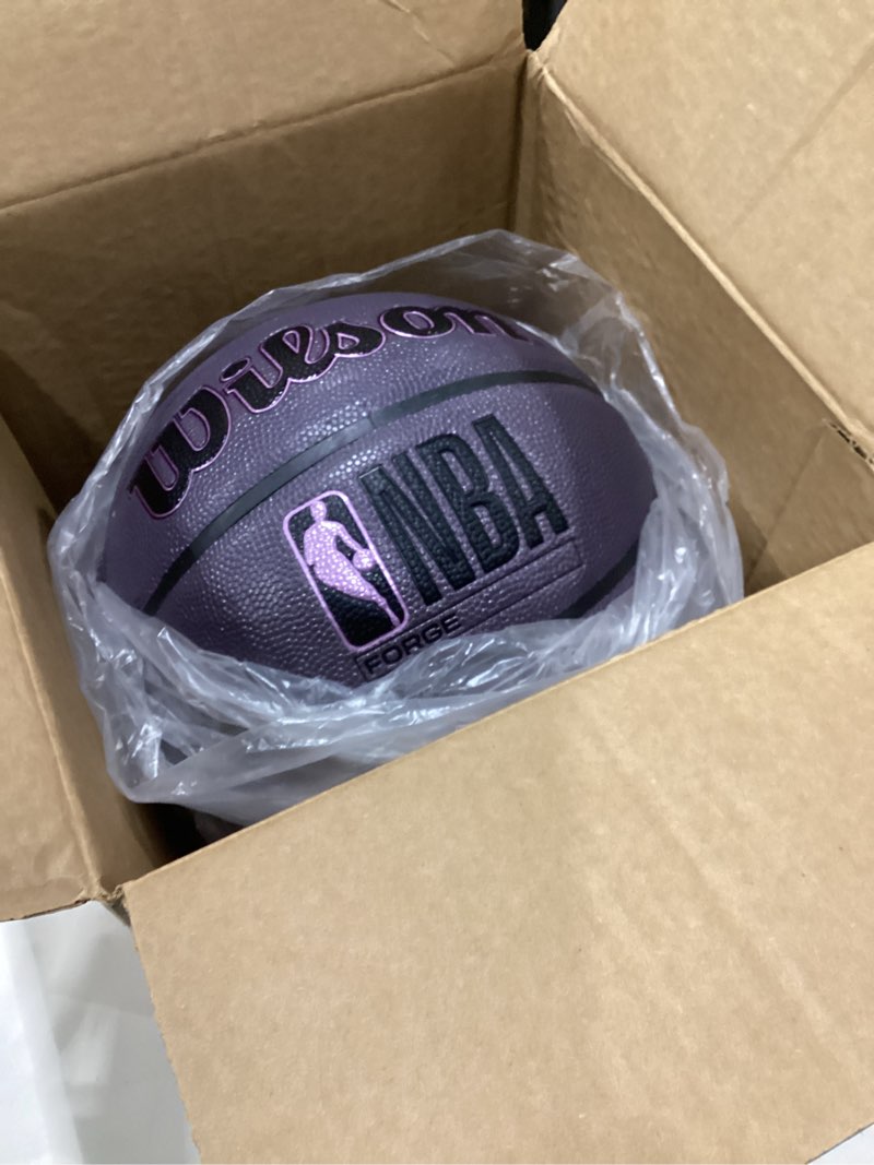 Condition photo showing Good Condition for wilson nba forge indoor/outdoor basketball - purple, size 6-28.5" forge size 6 - 28.5" purple