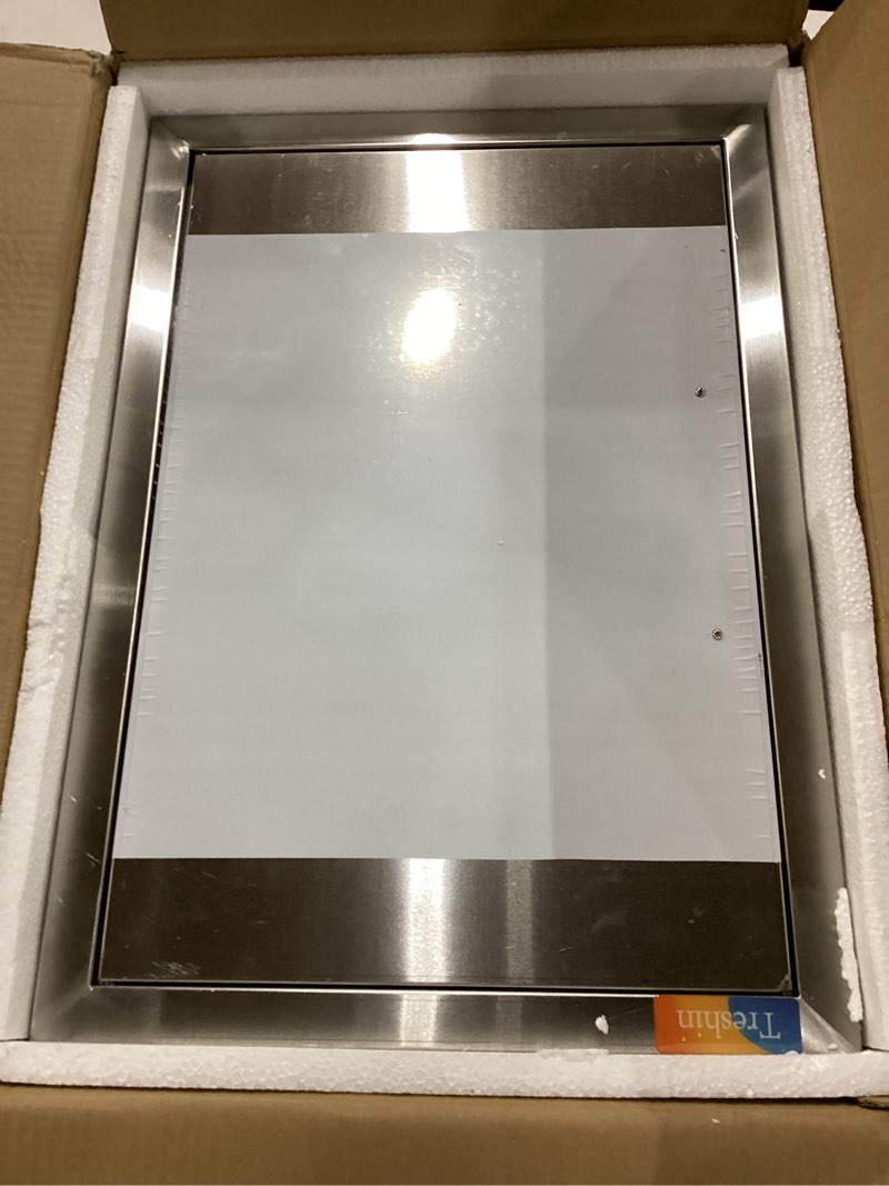 Condition photo showing New/Like New for Treshin Outdoor Kitchen Doors 17" W x 24" H, Stainless Steel Single BBQ Access Door with Detachable Handles, Flush Mount, for BBQ Island, Grill Station, Outside Cabinet, Outdoor Kitchen