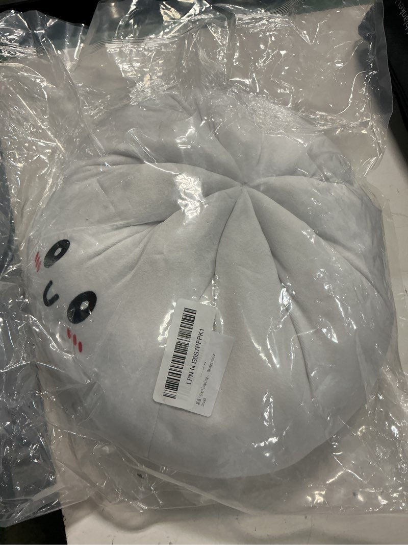 Condition photo showing Good Condition for giant dumpling squishy, 10 inch large jumbo dumpling stress ball, mystery anxiety stress relief fidget toy, plush pillow soft squeeze decompression dough 10 inch - white plush pillow