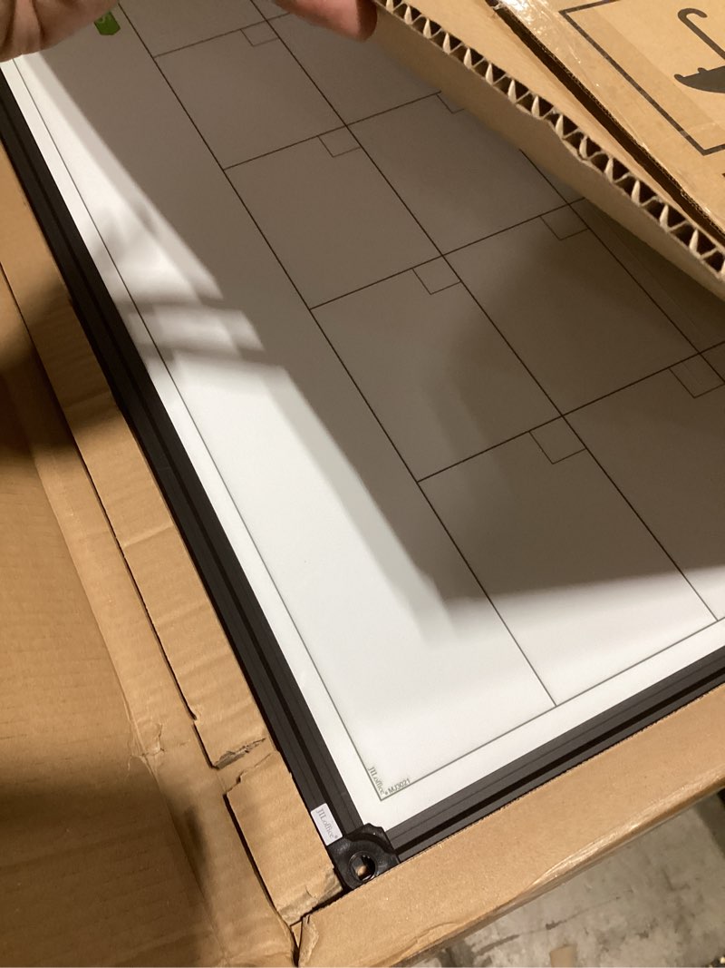 Condition photo showing Good Condition for JILoffice Dry Erase Calendar Whiteboard - Magnetic White Board Calendar Monthly 36 X 24 Inch, Black Aluminum Frame Wall Mounted Board for Office Home and School Calendar 36 x 24 Inch