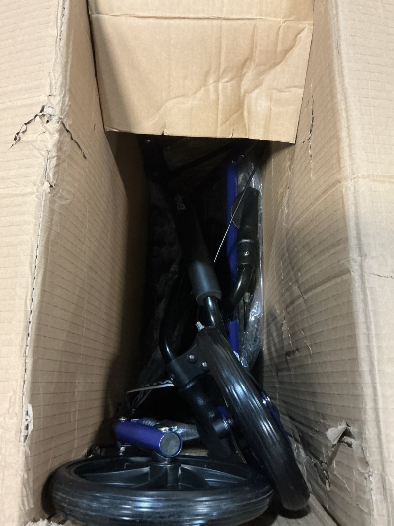 Condition photo showing Good Condition for drive medical rollator walker with seat - stable mobility support - height adjustable - durable steel frame construction - smooth 7.5" wheels - foldable - 350 lb limit - blue
