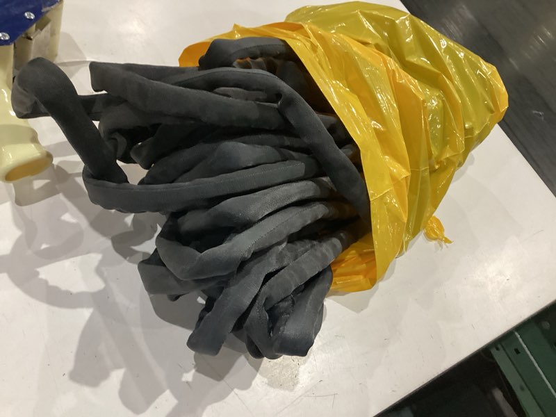 Condition photo showing As Is for zero-g teknor apex 5/8-in x 100-ft premium -duty kink free woven gray hose