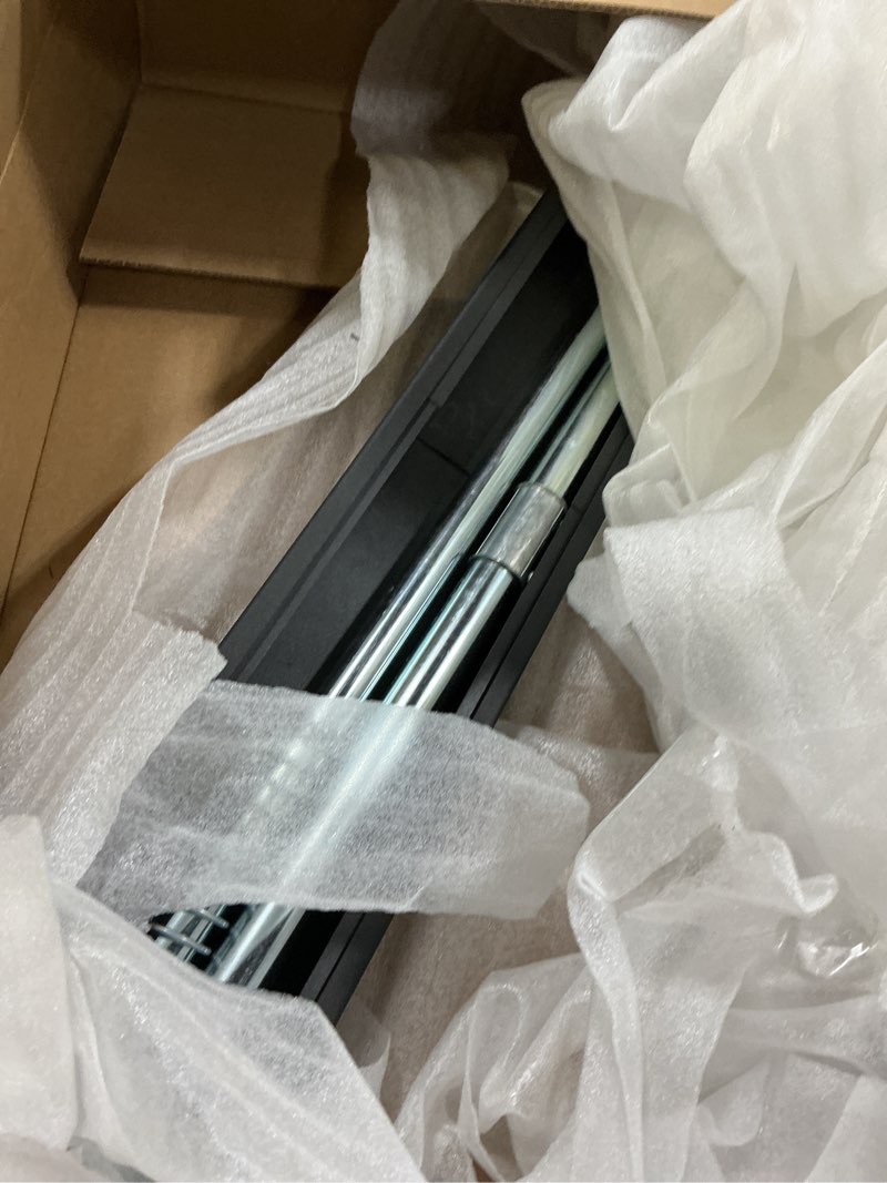 Condition photo showing As Is for INNOSTAGE Adjustable Smoke Guard for 28.5" to 48" Fireplaces - 4 Inch Tall Fireplace Hood & Heat Deflector Shield Mantel Protects for Efficient Draft Control, Enhances Safety & Heating Efficiency