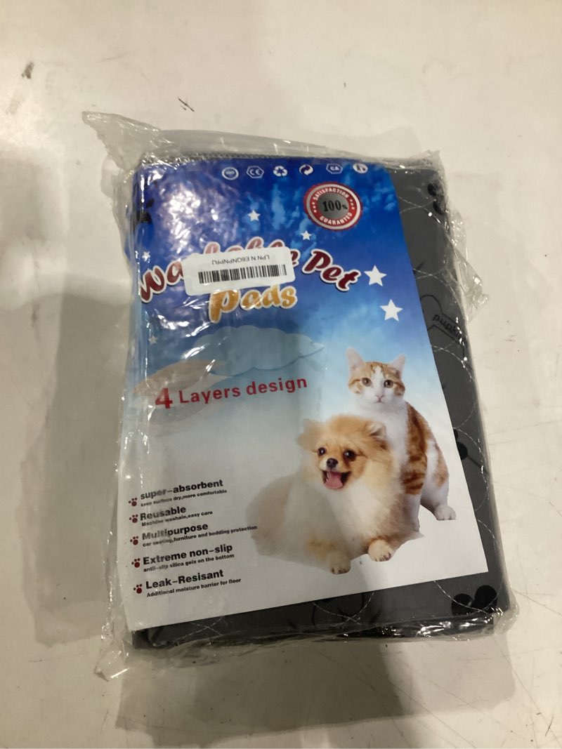 Condition photo showing Good Condition for washable dog pee pads with free grooming gloves,non slip dog mats with great urine absorption,reusable puppy pee pads for whelping,potty,training,playpen 24x24 inch (pack of 4)