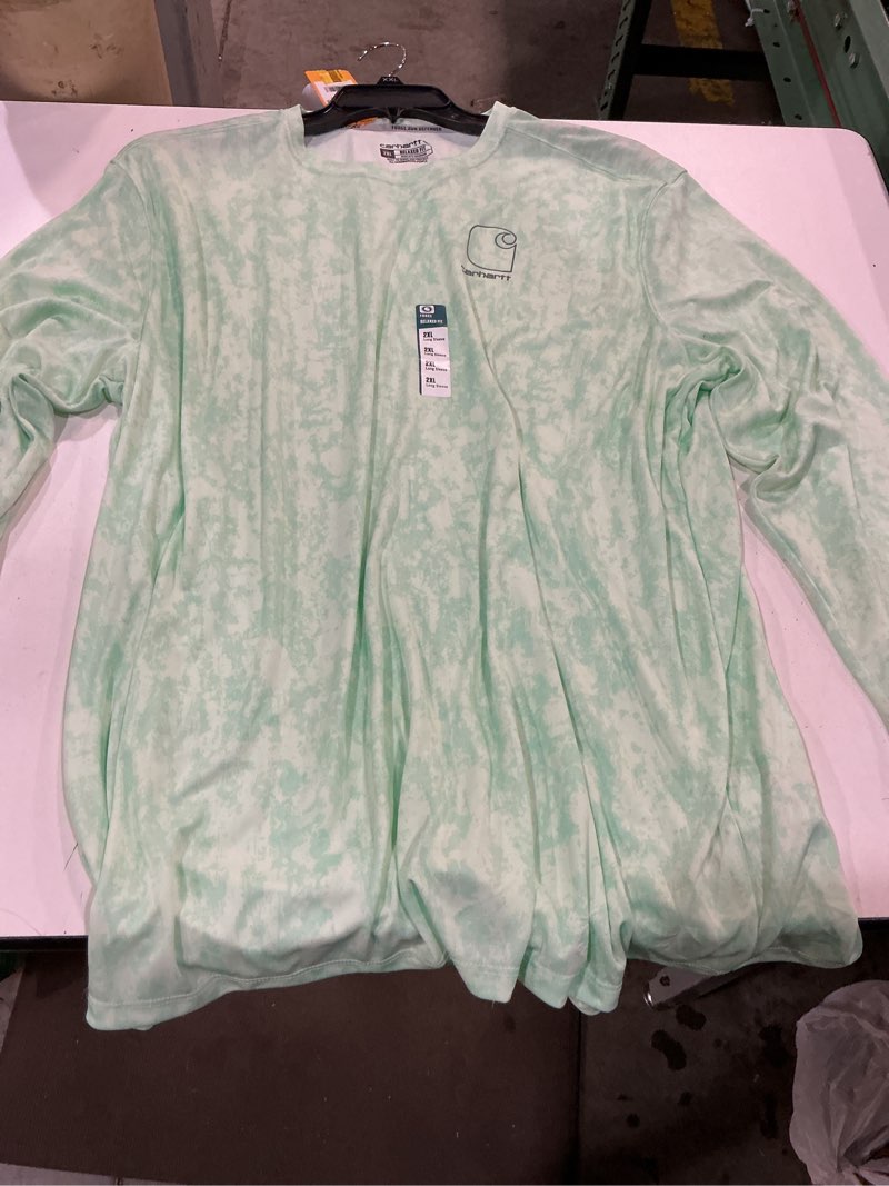 Condition photo showing As Is for carhartt force sun defender men's green light weight jersey long sleeve graphic t-shirt ( 2xl )