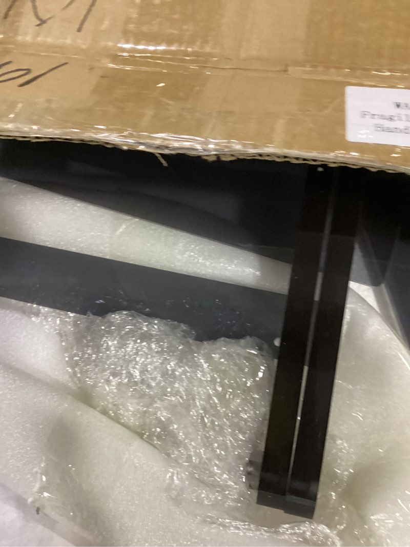 Condition photo showing Good Condition for namalu acrylic foldable tv dinner table small folding tray space saving for eating snack coffee bed desk living room kitchen furniture easy assembly (no edge,24 * 20 * 14 inches,black) black 24*20*14 inches no edge