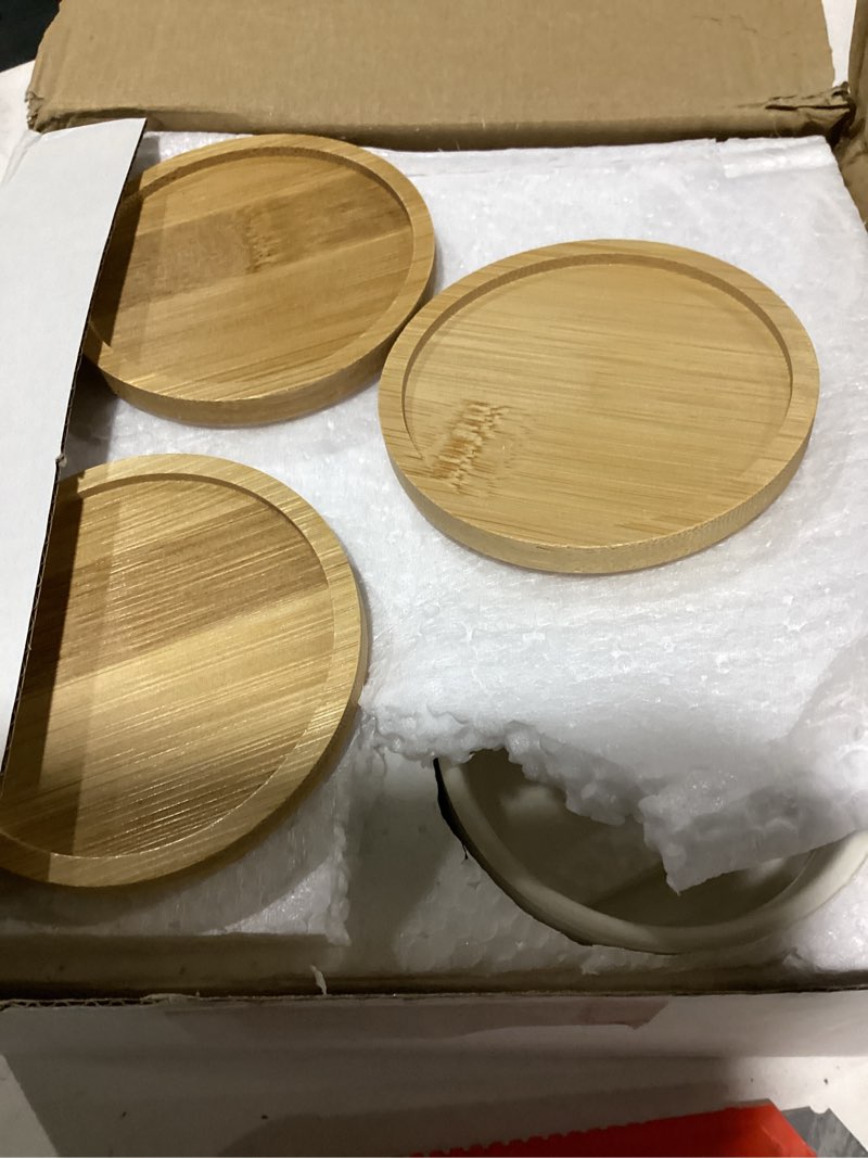 Condition photo showing Good Condition for 4 pcs golden girls merchandise ceramic plant pots,funny golden girls gifts for women,for house plants garden planters succulent pots, with drainage holes and saucer (white)