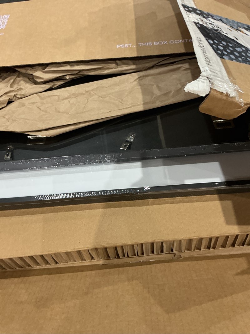 Condition photo showing Good Condition for homeoforia a2 picture frame black, high end metal 16.5 x 23.5 inch poster frames with mat 11.7 x 16.5 for photo, a2 size frame matted to a3 print, 16.5 by 23.4 hanging frames, tempered glass, set of 2