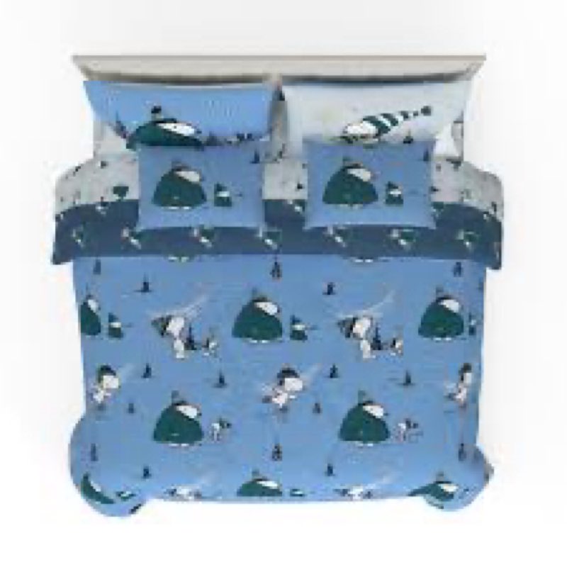 Franco Collectibles Peanuts Snoopy Puffer Holiday & Christmas Bedding Super Soft Comforter and Sheet