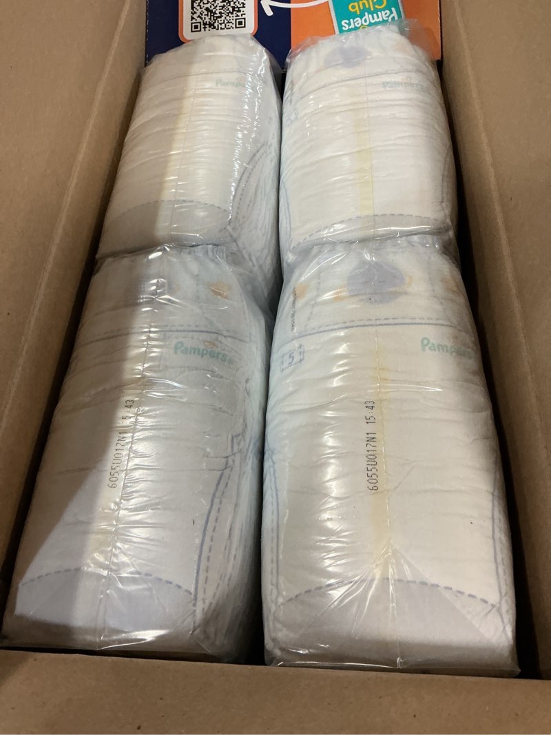 Condition photo showing New/Like New for ((size 5 (27+ lbs) ))pampers zzz overnight diapers,, 88 count, nighttime protection disposable baby diaper, night time leak and skin protection