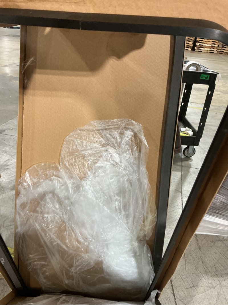 Condition photo showing New/Like New for forbath bathroom mirror 55" x 16", rectangle black bathroom mirror with black aluminum frame rounded corner, wall mounted mirror for bedroom entryway living room black 55"l x 16"w