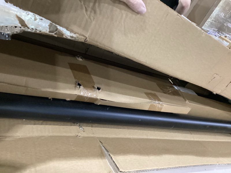 Condition photo showing As Is for mount-it! extra long ceiling tv mount bracket, 10 feet long, fits 40 42 47 50 55 60 70 inch flat panel televisions, adjustable height telescoping tilt and swivel, vaulted ceilings up to vesa 600x400